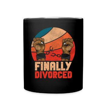 Happy Divorce Party Finally - Tasse einfarbig - Schwarz - Vorne