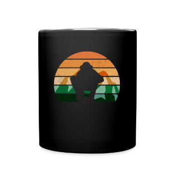Goldwäscher Retro - Goldwaschen Goldschürfen - Tasse einfarbig - Schwarz - Vorne