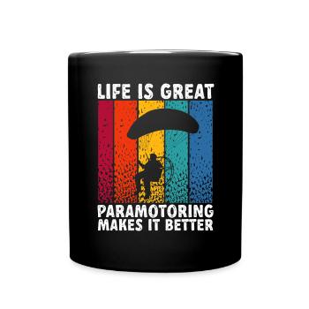 Paramoteur Parapente motorisé - Mug uni - noir - Devant