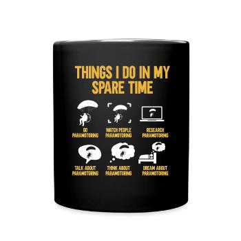 Paramoteur Parapente motorisé - Mug uni - noir - Devant