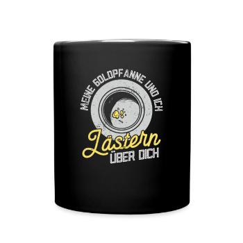 Goldwaschen Goldschürfer Lustiges Geschenk - Tasse einfarbig - Schwarz - Vorne