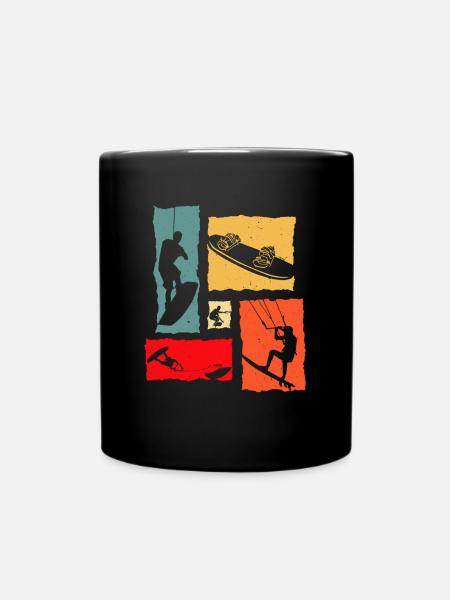 Wakeboard Retro - Tasse einfarbig - Schwarz
