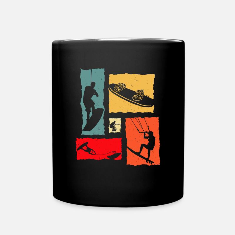 Wakeboard Retro - Tasse einfarbig - Schwarz