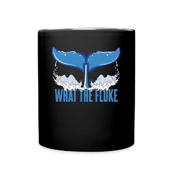 Was der Fluke Blue Beluga Cachalot Cetacea Wal - Tasse einfarbig - Schwarz - Vorne