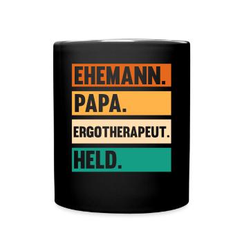 Papa Vater Ergotherapie Ergotherapeut - Tasse einfarbig - Schwarz - Vorne
