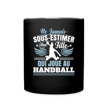 Handball Fille Hand - Mug uni - noir - Devant