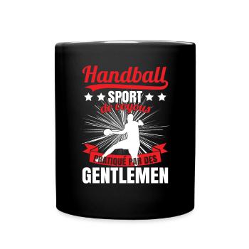 Handball Hommes - Mug uni - noir - Devant