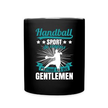 Handball Hommes - Mug uni - noir - Devant