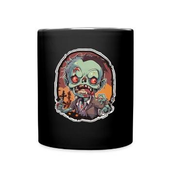 Zombie Zombie Halloween Zombie Kostüm Untote - Tasse einfarbig - Schwarz - Vorne