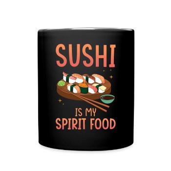 Sushi is my favorite dish - Full Colour Mug - black - Front