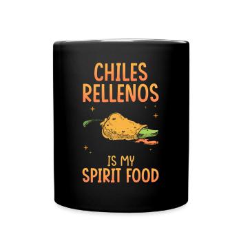 Chile's rellenos are my favorite dish - Full Colour Mug - black - Front