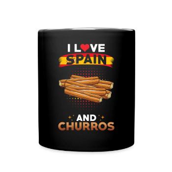 Churros Espagne Cuisine espagnole - Mug uni - noir - Devant