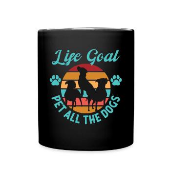 Hundeliebhaber Geschenk Hundehalter - Tasse einfarbig - Schwarz - Vorne