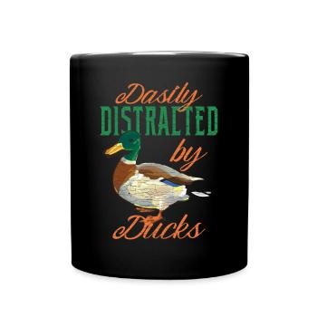 Entchen Geschenk Ente - Tasse einfarbig - Schwarz - Vorne