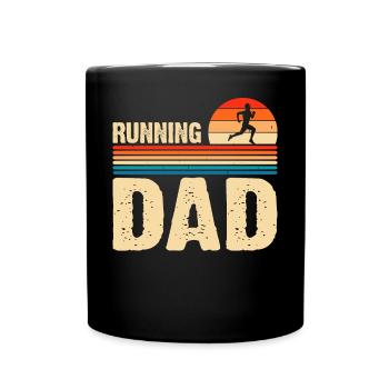 Papa coureur de course - Mug uni - noir - Devant
