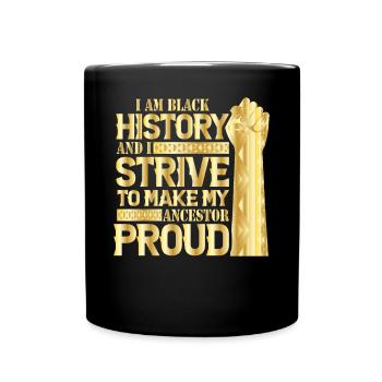 Black History Month Black History - Tasse einfarbig - Schwarz - Vorne
