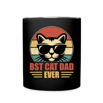 Cats, Daddy, Father - Full Colour Mug - black - Front