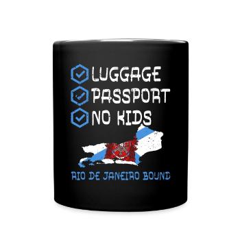 Passeport bagages Rio De Janeiro Voyage de vacances à destination de Rio de Janeiro - Mug uni - noir - Devant
