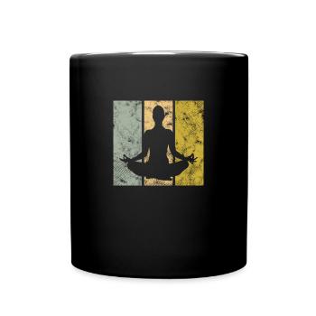 Meditation - Tasse einfarbig - Schwarz - Vorne