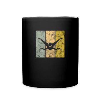 Schwimmen - Tasse einfarbig - Schwarz - Vorne