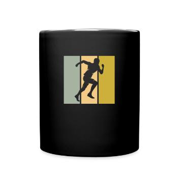 Joggen - Tasse einfarbig - Schwarz - Vorne