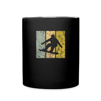 Snowboarding - Tasse einfarbig - Schwarz - Vorne