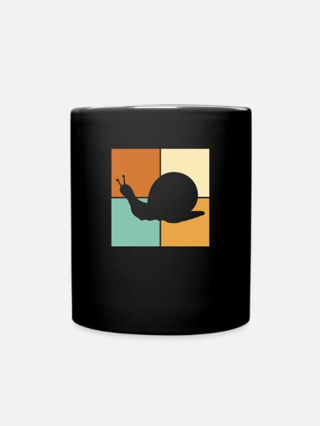 Schnecke - Tasse einfarbig - Schwarz