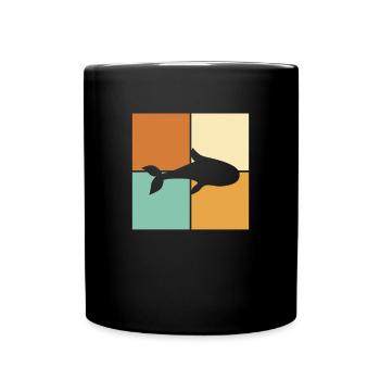 Fisch - Tasse einfarbig - Schwarz - Vorne