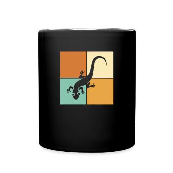 Eidechse - Tasse einfarbig - Schwarz - Vorne
