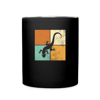 Eidechse - Tasse einfarbig - Schwarz - Vorne