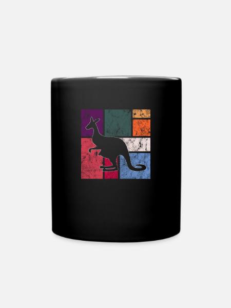 Känguru - Tasse einfarbig - Schwarz