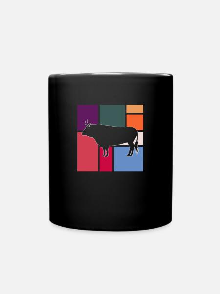 Stier - Tasse einfarbig - Schwarz