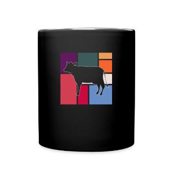 Cow - Full Colour Mug - black - Front