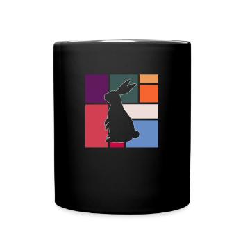 Lièvre - Mug uni - noir - Devant