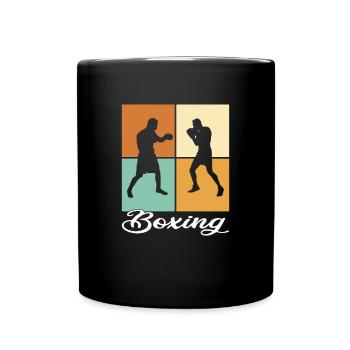 Boxe - Mug uni - noir - Devant