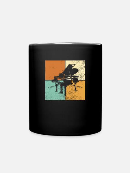 Klavier - Tasse einfarbig - Schwarz