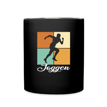 Joggen - Tasse einfarbig - Schwarz - Vorne