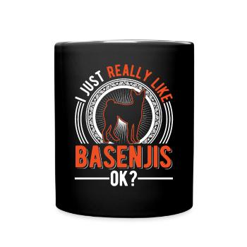 J’aime juste Basenjis - Mug uni - noir - Devant