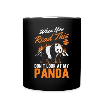 Panda Lover Panda Bear Gift - Full Colour Mug - black - Front