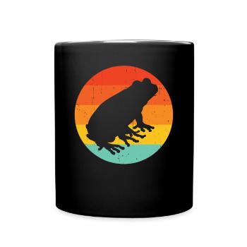 Toad Lover Frog Vintage Herpetologist Amphibian - Full Colour Mug - black - Front