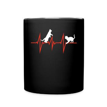 Cat Friend, Cat Accessories Gift - Full Colour Mug - black - Front