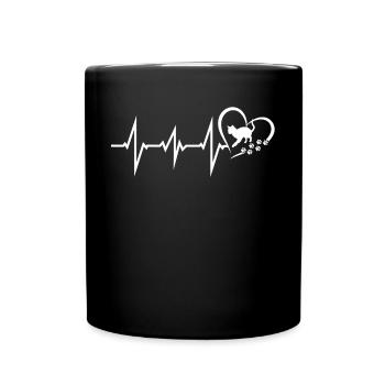 Cat Friend, Cat Accessories Gift - Full Colour Mug - black - Front