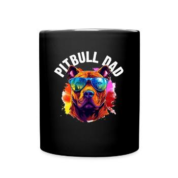 Pitbull Pittie Dog Race Pet - Pitbull Dad - Mug uni - noir - Devant