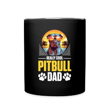 Pittie Dog Breed Pet - Really Cool Pitbull Dad - Tasse einfarbig - Schwarz - Vorne