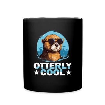 Otter Animal Kids & Adult - Otterly Cool - Tasse einfarbig - Schwarz - Vorne