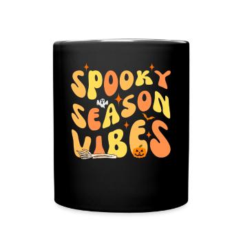 Halloween Vague Orange Spooky Season Vibes - Mug uni - noir - Devant