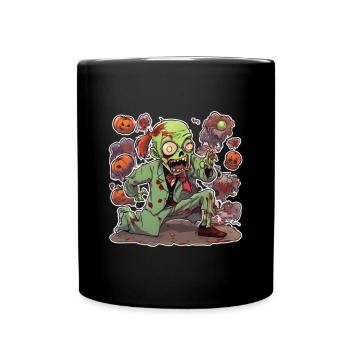 Zombie Zombie Halloween Zombie Kostüm Untote - Tasse einfarbig - Schwarz - Vorne