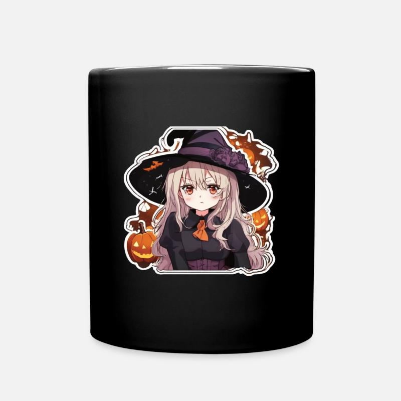 Hexe Hexen Hexe Helloween Hexen Kostüm Kürbis - Tasse einfarbig - Schwarz