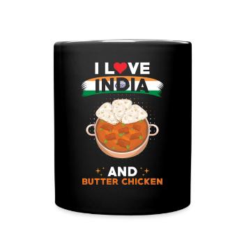 Butter Chicken India Indian Cuisine - Full Colour Mug - black - Front