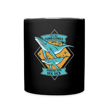 Jusqu’à ce que quelqu’un attrape le mal de mer Cetacea Cachalot - Mug uni - noir - Devant